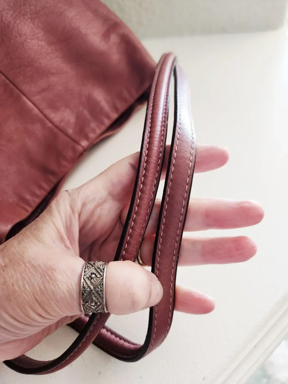 Coach Phoebe Mauve/Purple Leather Shoulder Bag Purse - Picture 9 of 14